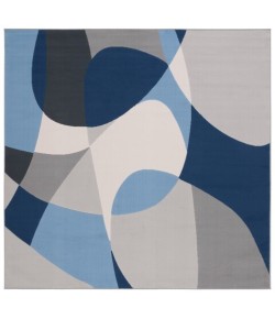 Safavieh Odyssey Grey / Blue Navy ODY824 6 ft. 7 in. X 6 ft. 7 in. Square Rug