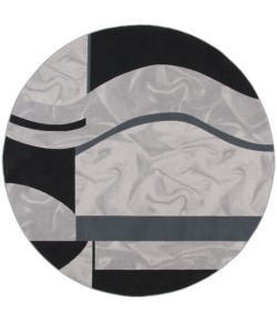Safavieh Odyssey Ivory / Grey Black ODY826 6 ft. 7 in. X 6 ft. 7 in. Round Rug