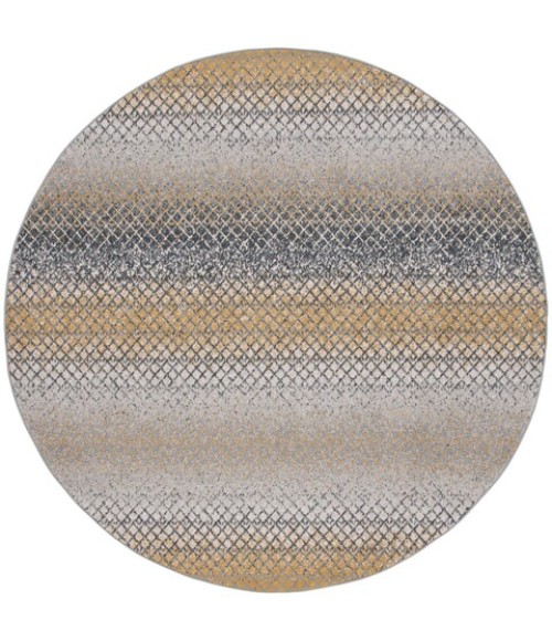 Safavieh Odyssey Gold / Grey ODY828 6 ft. 7 in. X 6 ft. 7 in. Round Rug