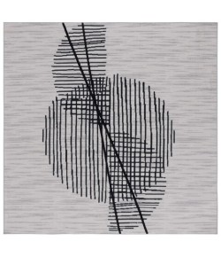 Safavieh Odyssey Grey / Black ODY830 6 ft. 7 in. X 6 ft. 7 in. Square Rug