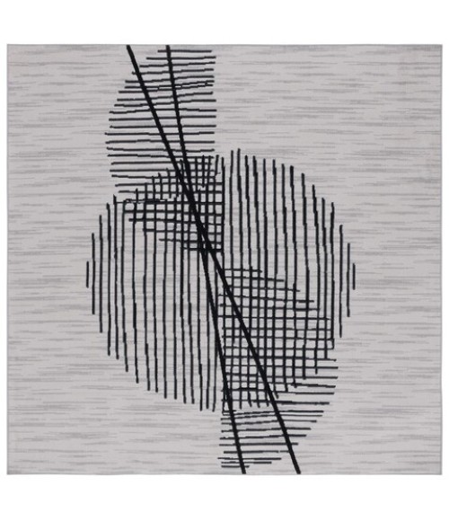 Safavieh Odyssey Grey / Black ODY830 6 ft. 7 in. X 6 ft. 7 in. Square Rug
