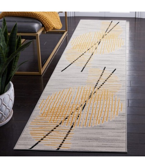 Safavieh Odyssey Grey / Gold Rug ODY830 2 ft. 2 in. X 8 ft. Runner - Rugs Town Safavieh Odyssey Grey / Gold ODY830 2 ft. 2 in. X 8 ft. Runner Rug