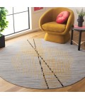 Safavieh Odyssey Grey / Gold ODY830 6 ft. 7 in. X 6 ft. 7 in. Round Rug