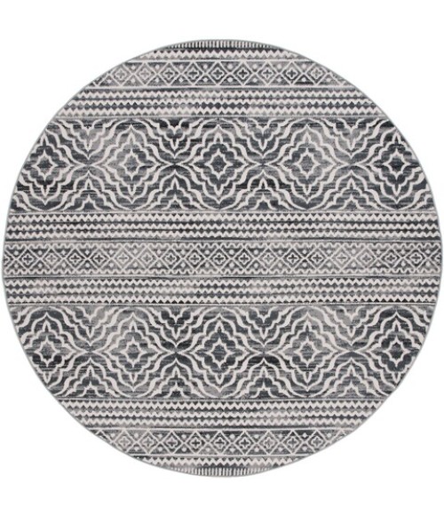 Safavieh Odyssey Black / Ivory ODY852 6 ft. 7 in. X 6 ft. 7 in. Round Rug