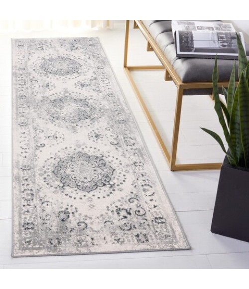Safavieh Odyssey Grey / Ivory ODY856 2 ft. 2 in. X 8 ft. Runner Rug