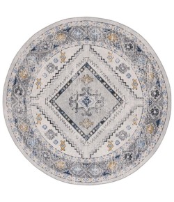 Safavieh Odyssey Grey / Blue Gold ODY858 6 ft. 7 in. X 6 ft. 7 in. Round Rug