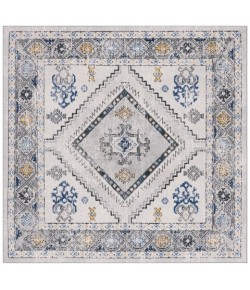 Safavieh Odyssey Grey / Blue Gold ODY858 6 ft. 7 in. X 6 ft. 7 in. Square Rug