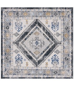 Safavieh Odyssey Dark Grey / Blue Gold ODY858 6 ft. 7 in. X 6 ft. 7 in. Square Rug