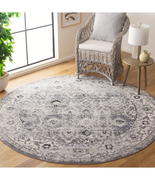 Safavieh Odyssey Light Grey / Grey ODY862 6 ft. 7 in. X 6 ft. 7 in. Round Rug