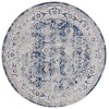 Safavieh Odyssey Grey / Navy ODY862 6 ft. 7 in. X 6 ft. 7 in. Round Rug