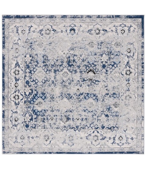 Safavieh Odyssey Grey / Navy ODY862 6 ft. 7 in. X 6 ft. 7 in. Square Rug