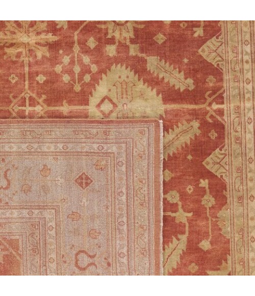 Safavieh Oushak Rust / Ivory Rug OSH119 9 ft. X 12 ft. Rectangle - Rugs Town Safavieh Oushak Rust / Ivory OSH119 9 ft. X 12 ft. Rectangle Rug