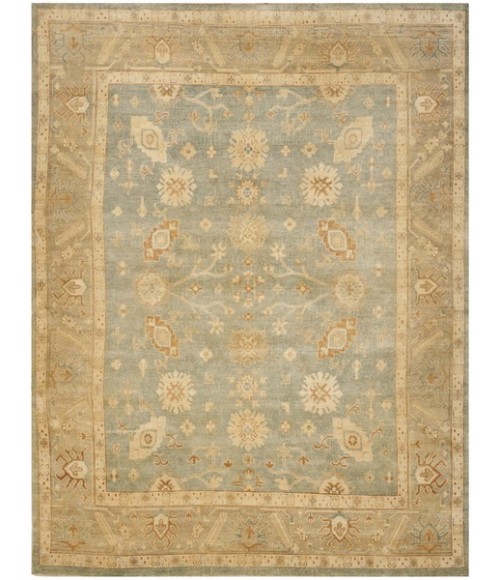 Safavieh Oushak Light Blue / Beige Rug OSH124 6 ft. X 9 ft. Rectangle - Rugs Town Safavieh Oushak Light Blue / Beige OSH124 6 ft. X 9 ft. Rectangle Rug