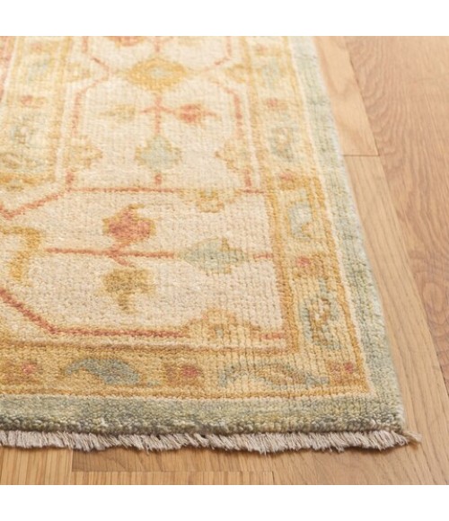 Safavieh Oushak Soft Green / Ivory Rug OSH141 3 ft. X 10 ft. Runner - Rugs Town Safavieh Oushak Soft Green / Ivory OSH141 3 ft. X 10 ft. Runner Rug