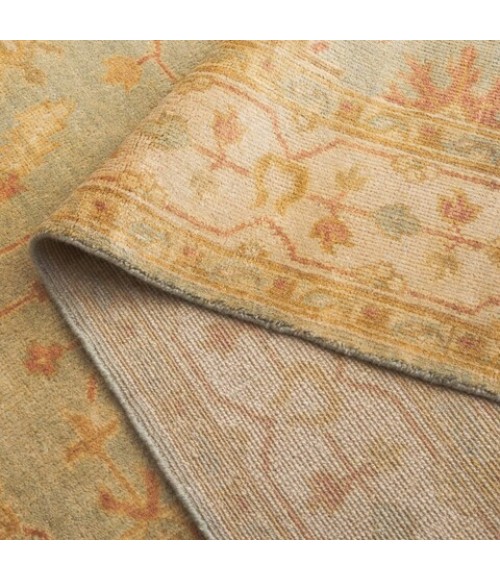 Safavieh Oushak Soft Green / Ivory Rug OSH141 3 ft. X 10 ft. Runner - Rugs Town Safavieh Oushak Soft Green / Ivory OSH141 3 ft. X 10 ft. Runner Rug