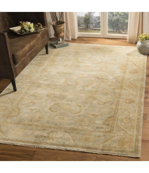 Safavieh Oushak Light Blue Rug OSH154 8 ft. X 10 ft. Rectangle - Rugs Town Safavieh Oushak Light Blue OSH154 8 ft. X 10 ft. Rectangle Rug