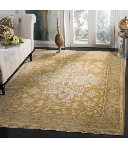 Safavieh Oushak Gold / Brown OSH233 6 ft. X 9 ft. Rectangle Rug
