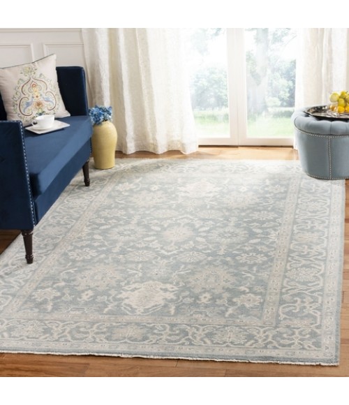 Safavieh Oushak Blue Rug OSH357 6 ft. X 9 ft. Rectangle - Rugs Town Safavieh Oushak Blue OSH357 6 ft. X 9 ft. Rectangle Rug