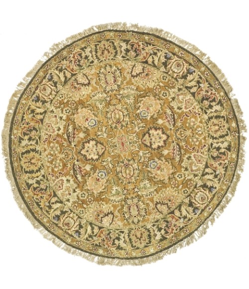 Safavieh Old World Gold / Green OW115 6 ft. X 6 ft. Round Rug