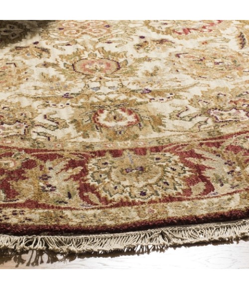 Safavieh Old World Ivory / Rust Rug OW115 8 ft. X 8 ft. Round - Rugs Town Safavieh Old World Ivory / Rust OW115 8 ft. X 8 ft. Round Rug