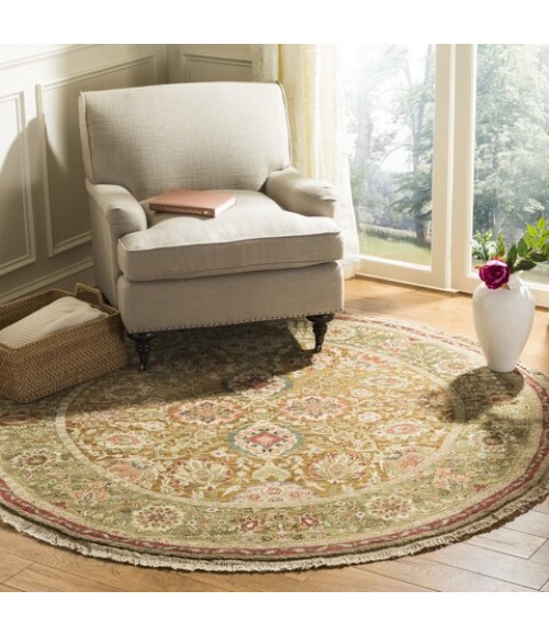 Safavieh Old World Camel OW118 4 ft. X 4 ft. Round Rug