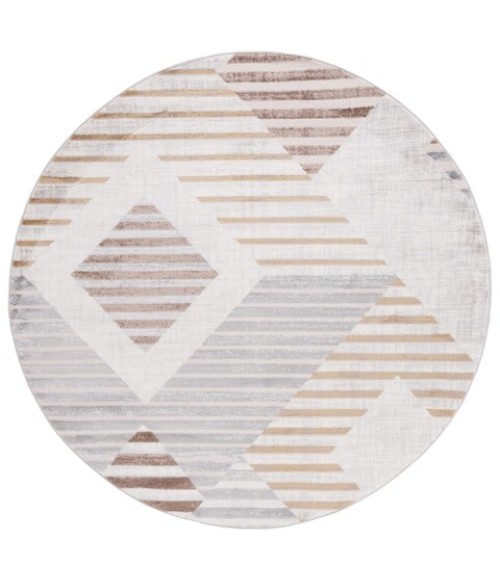 Safavieh Palma Beige / Light Grey PAM328 6 ft. 7 in. X 6 ft. 7 in. Round Rug