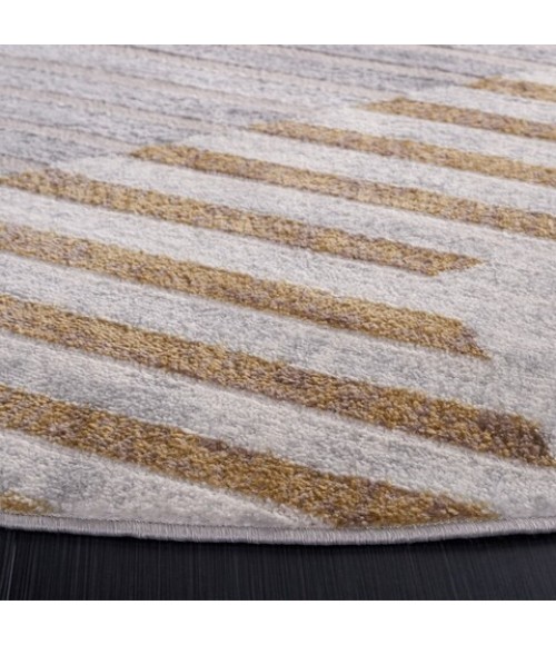 Safavieh Palma Beige / Light Grey PAM328 6 ft. 7 in. X 6 ft. 7 in. Round Rug