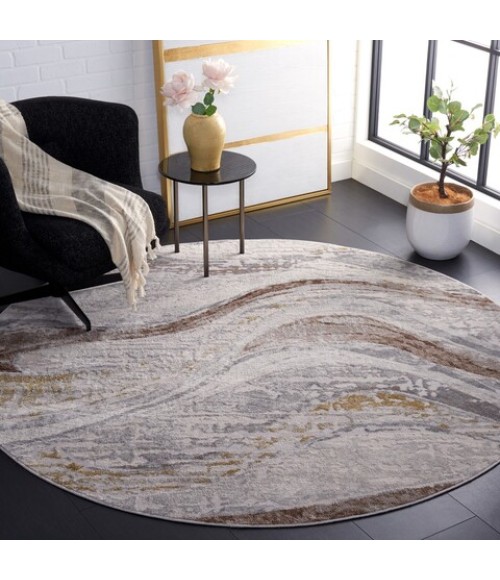 Safavieh Palma Beige / Brown Rug PAM334 6 ft. 7 in. X 6 ft. 7 in. Round - Rugs Town Safavieh Palma Beige / Brown PAM334 6 ft. 7 in. X 6 ft. 7 in. Round Rug