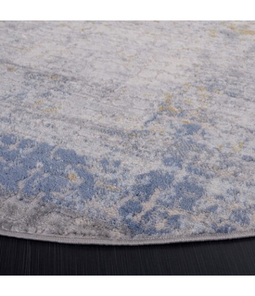 Safavieh Palma Beige / Light Blue PAM338 6 ft. 7 in. X 6 ft. 7 in. Round Rug