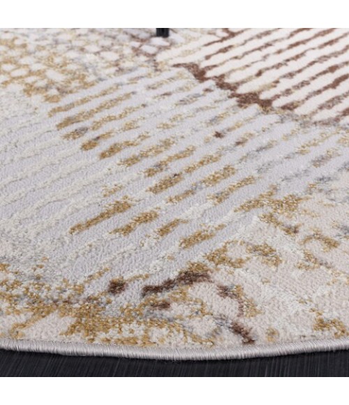 Safavieh Palma Beige / Brown PAM350 6 ft. 7 in. X 6 ft. 7 in. Round Rug