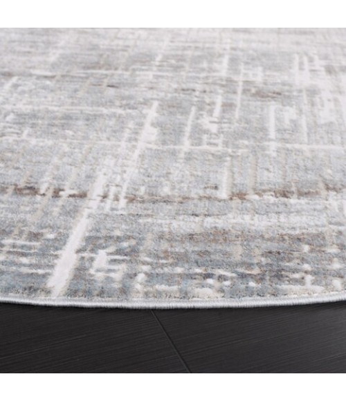 Safavieh Platinum Grey / Dark Grey PLA550 6 ft. 7 in. X 6 ft. 7 in. Round Rug