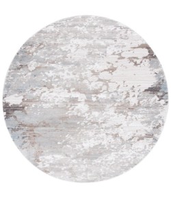 Safavieh Platinum Grey / Ivory PLA552 6 ft. 7 in. X 6 ft. 7 in. Round Rug