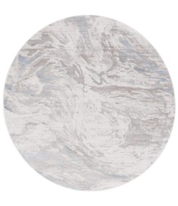 Safavieh Platinum Grey / Ivory Beige PLA556 6 ft. 7 in. X 6 ft. 7 in. Round Rug