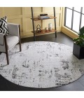 Safavieh Parker Light Grey / Black PRK100 6 ft. 7 in. X 6 ft. 7 in. Round Rug