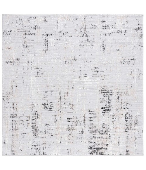 Safavieh Parker Light Grey / Black PRK100 6 ft. 7 in. X 6 ft. 7 in. Square Rug