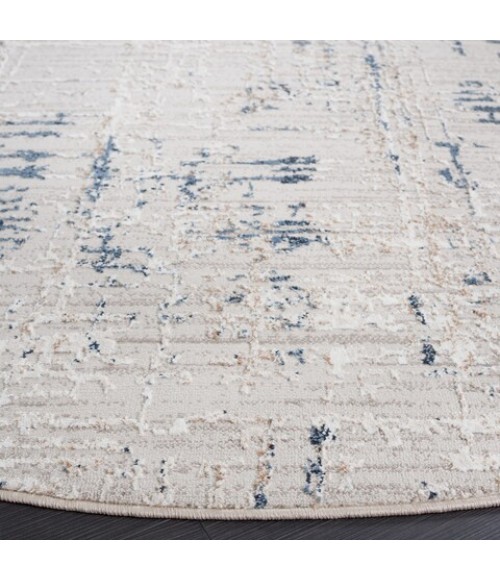 Safavieh Parker Taupe / Grey Blue PRK100 6 ft. 7 in. X 6 ft. 7 in. Round Rug