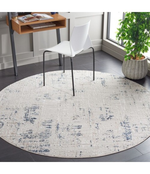 Safavieh Parker Taupe / Grey Blue PRK100 6 ft. 7 in. X 6 ft. 7 in. Round Rug