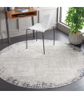Safavieh Parker Taupe / Ivory Blue PRK101 6 ft. 7 in. X 6 ft. 7 in. Round Rug