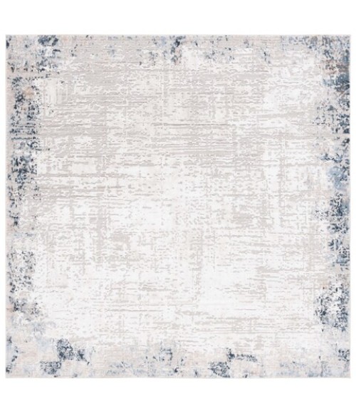 Safavieh Parker Taupe / Ivory Blue PRK101 6 ft. 7 in. X 6 ft. 7 in. Square Rug