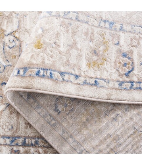 Safavieh Prestige Beige / Blue Rug PTE118 6 ft. 7 in. X 6 ft. 7 in. Square - Rugs Town Safavieh Prestige Beige / Blue PTE118 6 ft. 7 in. X 6 ft. 7 in. Square Rug