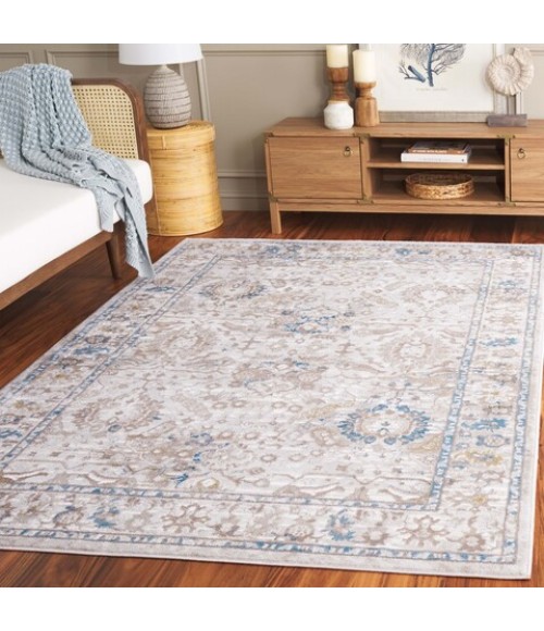 Safavieh Prestige Beige / Blue Rug PTE118 8 ft. X 10 ft. Rectangle - Rugs Town Safavieh Prestige Beige / Blue PTE118 8 ft. X 10 ft. Rectangle Rug