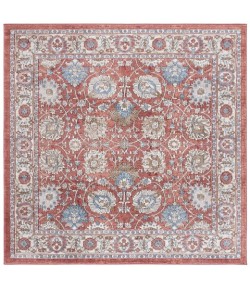 Safavieh Rosewood Ivory / Red ROW102 6 ft. 7 in. X 6 ft. 7 in. Square Rug