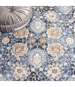 Safavieh Rosewood Ivory / Blue ROW102 6 ft. 7 in. X 6 ft. 7 in. Round Rug