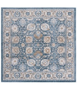 Safavieh Rosewood Ivory / Blue ROW102 6 ft. 7 in. X 6 ft. 7 in. Square Rug