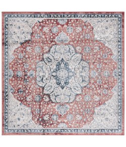 Safavieh Rosewood Ivory / Red ROW104 6 ft. 7 in. X 6 ft. 7 in. Square Rug