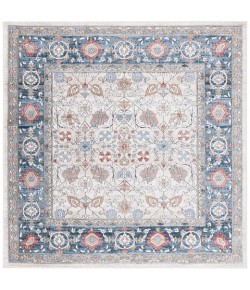 Safavieh Rosewood Ivory / Blue ROW106 6 ft. 7 in. X 6 ft. 7 in. Square Rug