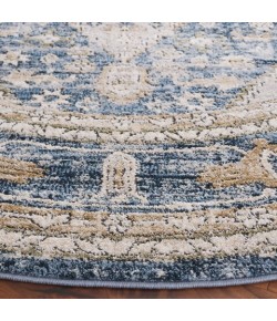 Safavieh Rosewood Ivory / Blue ROW108 6 ft. 7 in. X 6 ft. 7 in. Round Rug