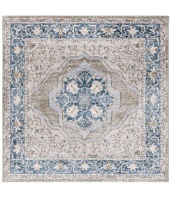 Safavieh Rosewood Ivory / Green ROW110 6 ft. 7 in. X 6 ft. 7 in. Square Rug