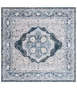Safavieh Rosewood Ivory / Blue ROW110 6 ft. 7 in. X 6 ft. 7 in. Square Rug