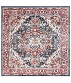 Safavieh Rosewood Ivory / Red ROW112 6 ft. 7 in. X 6 ft. 7 in. Square Rug